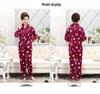 Damen Übergröße Flanell Pyjama Set für Herbst & Winter - Warme, locker sitzende Homewear für Damen mittleren Alters & ältere Damen
