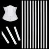BENECREAT 10pcs White Metal Boning, 9.84 X 0.24 Inch Corset Strips White Webbing Boning for Bridal Dress Bustle Handmade Craft Wedding Dresses DIY