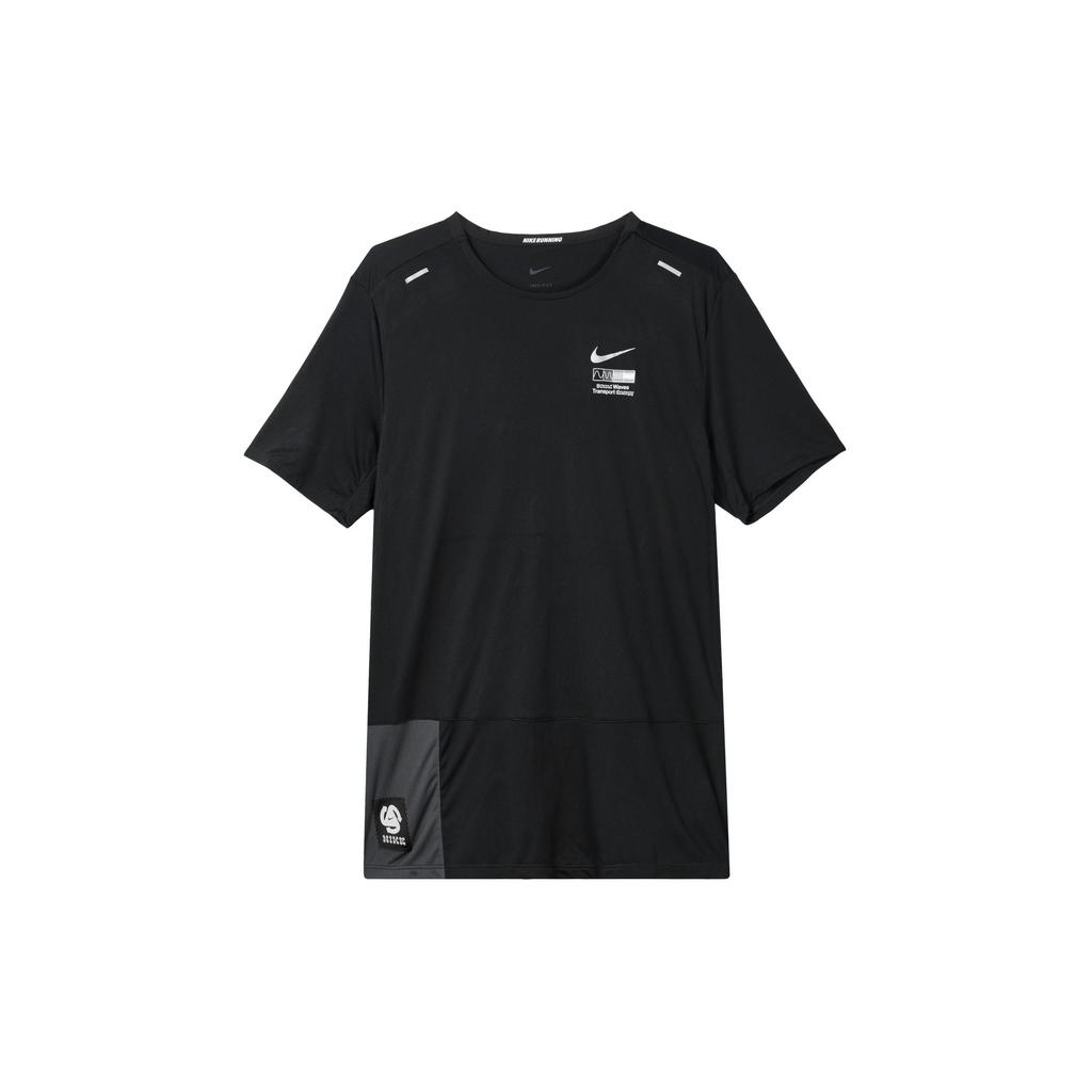 Nike Solid Color Back Letter Print Short Sleeve T-Shirt Men Tops Black DM4666-010
