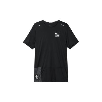 Einfarbiges T-Shirt mit Rückenaufdruck und kurzen Ärmeln für Herren, Oberteile, Schwarz DM4666-010