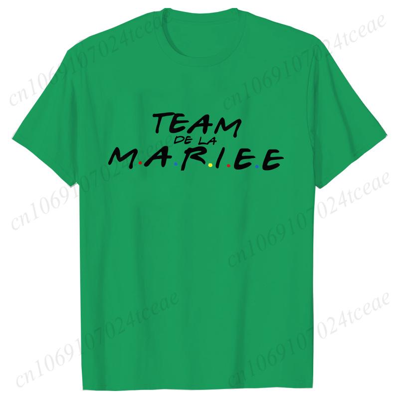 Friends Bachelorette EVJF Party T-shirt French Girls Single Farewell Tops Team Bride Bridesmaid Tees Bridal Shower Wedding Shirt