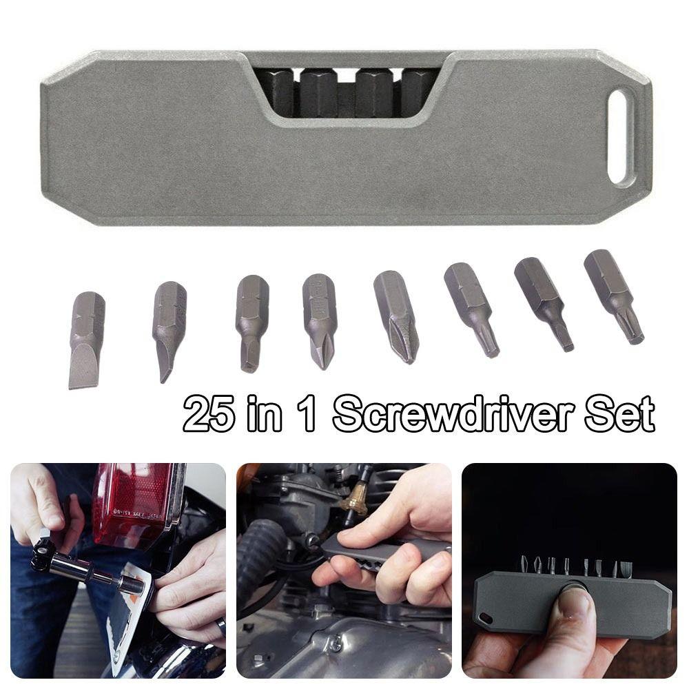 

Precision Design Can Opener Small Size Repair Tool Portable Mini Screwdriver Set Black-10 heads