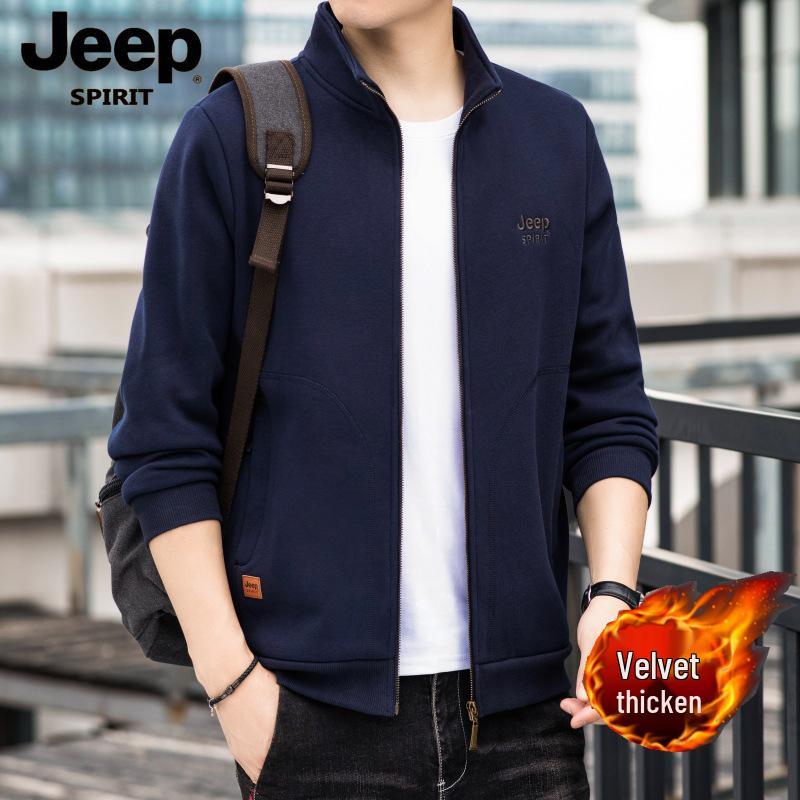 

JP2024 Autumn/Winter Men s Fleece-lined Knitted Cotton Cardigan JC5522 4XL/Recommended ~110 kg королевский синий