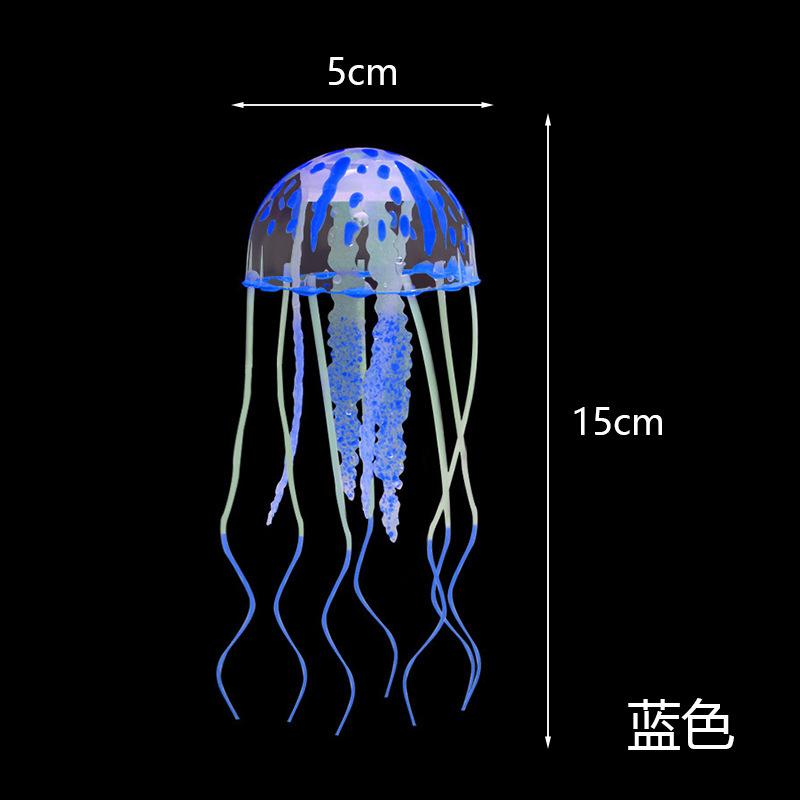 3 Stück Leuchtende Quallen Aquarium Dekoration Artikel Sicheres Silikon Aquarium Dekoration Geeignet für Verschiedene Aquarien