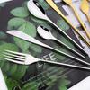 4pcs Gold Dinnerware Set Stainless Steel Cutlery Sets Mirror Flatware Silverware Knife Fork Spoons Set Party Kitchen Home Tableware