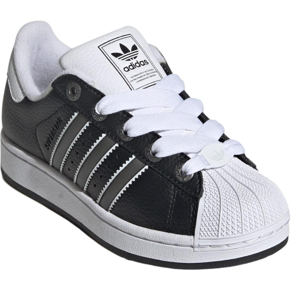 Adidas Superstar 2 J Black Lenticular Stripes Kids Sneakers Core-Black Matte-Silver Cloud-White JQ0314