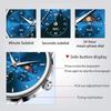 OLEVS Herrenuhr Einfache Casual Original Quarzuhr Für Männer Wasserdicht Leuchtend Edelstahl Mondphase Männer Geschenke