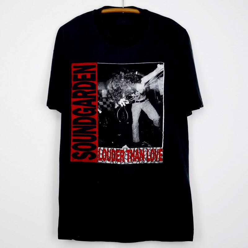 Vtg Soundgarden Band Louder Than Love Cotton Black All Size Unisex Shirt MM285