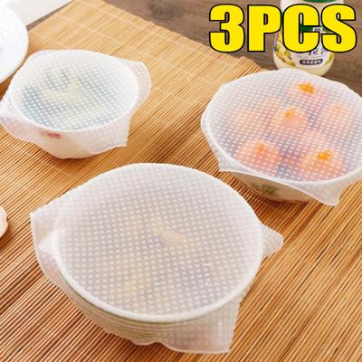 20*20cm Silicone Reusable Food Storage Silicone Lids Plastic Wrap Food Microwave Splatter Cover Dishwasher Kitchen Tools