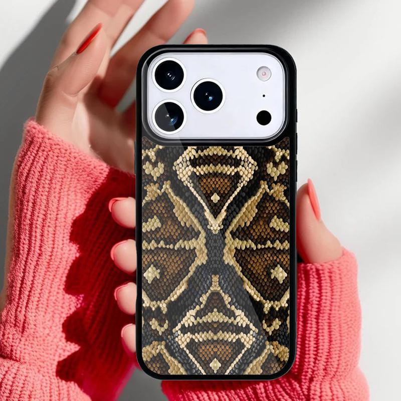 Cobra Python Snake Skin Phone Case for iPhone 17 16 15 14 13 Pro Max Back Cover for 12 11 Pro Coque