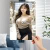 Metal Wall Art Decor Korean Female Greek Statue Minimalist Iron Sign for Home Cafe Bar Easy Install