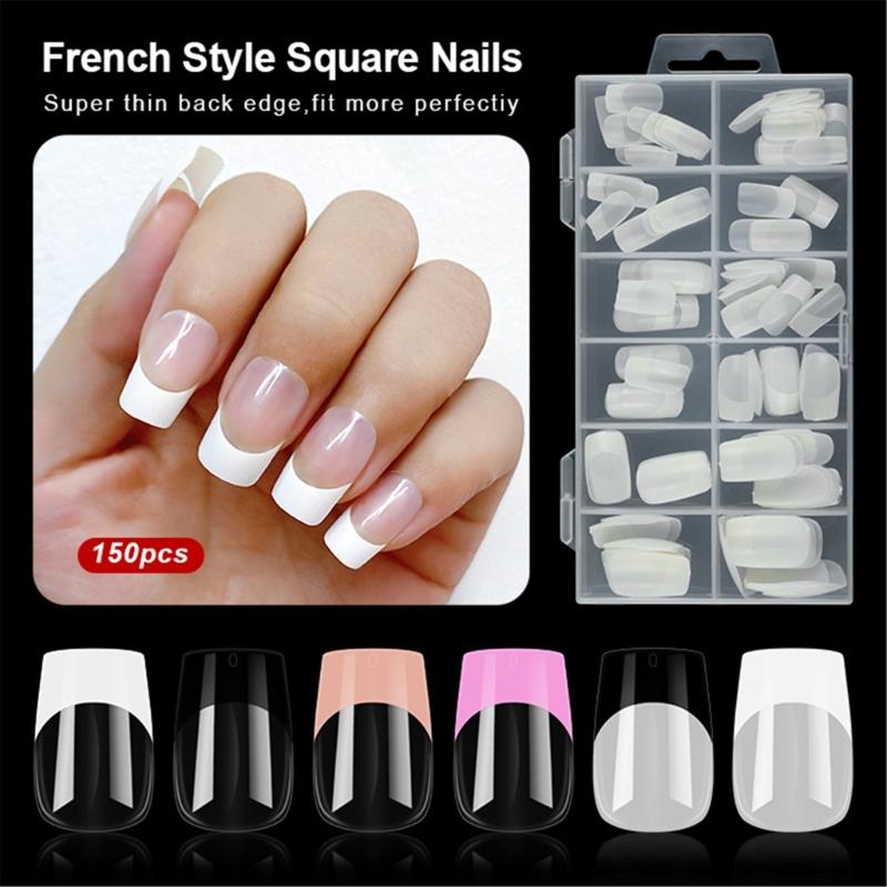 European American Style French Press On Nails Extensions for Nail Enthusiasts