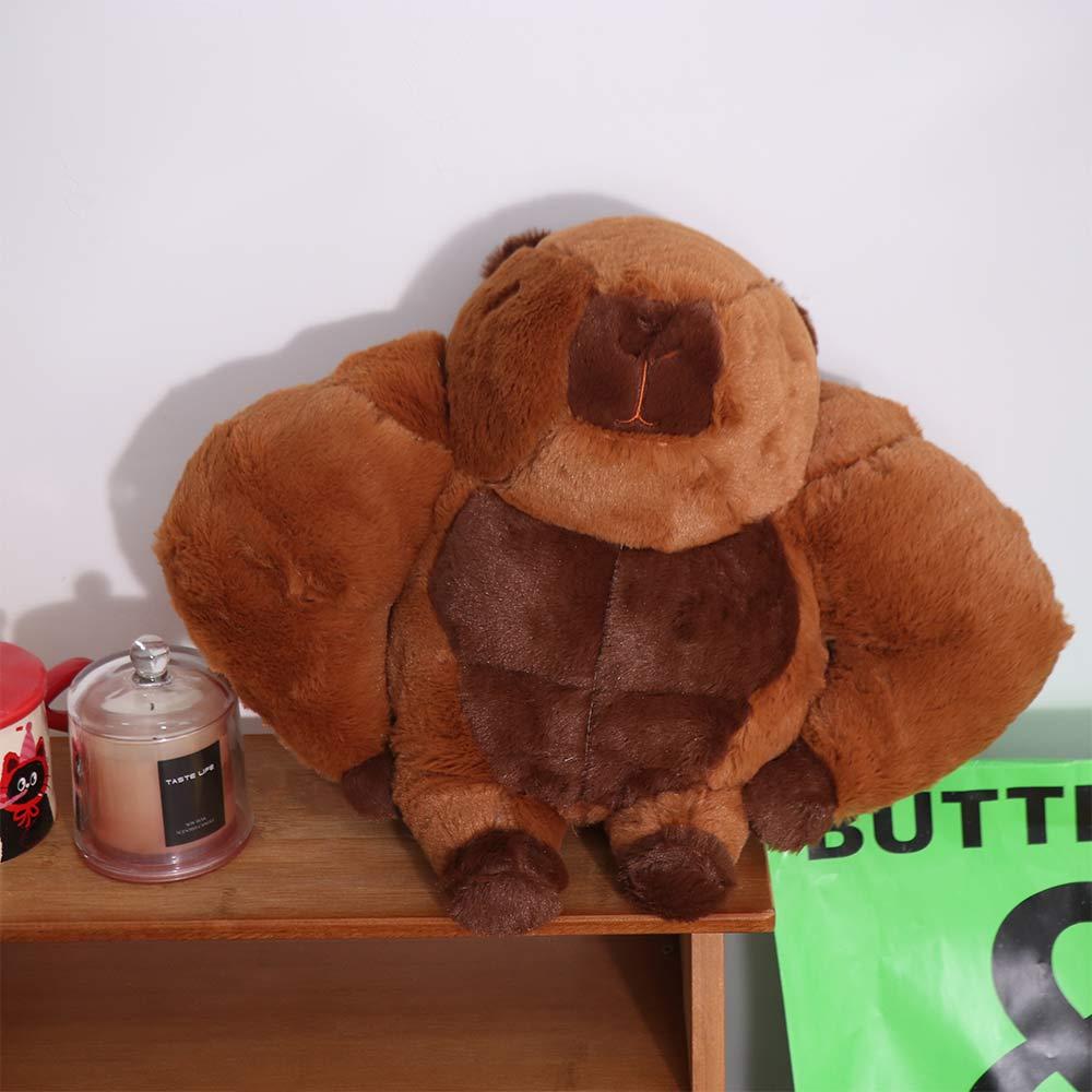 Stuffed Muscle Capybara Plushies Toy PP Cotton Plushies Capybara Stuffed Toy Birthday Gifts