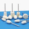 12Pcs New Accessories 2.35mm Shank Grinding Head Wool Wheel Manicure Polishing Wool Grinding Head