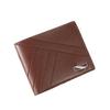 JIANGBAO Men's Short Wallet, Multi-Card Slot, Large Capacity, Lychee Pattern, Casual Money Clip.