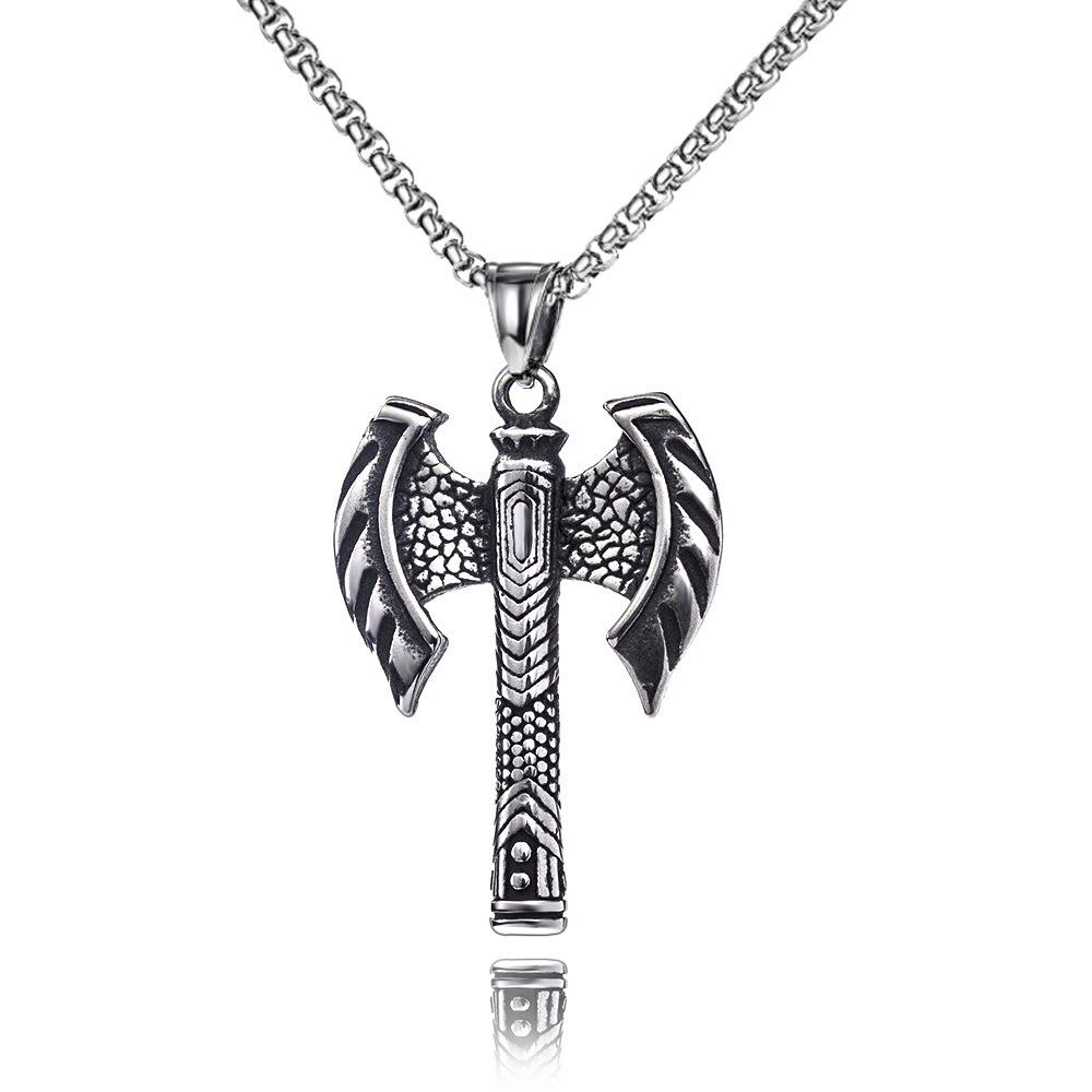 Men's Trendy Spiral Necklace: Minimalist Hip-Hop Pendant In Cool Titanium Steel