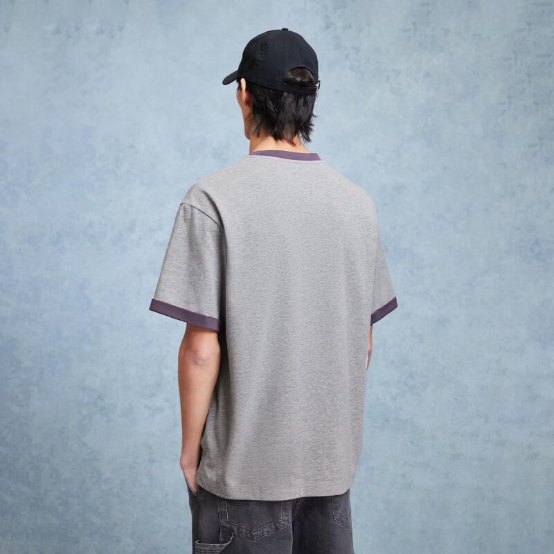 JACK&JONES Men's Loose Fit Faux Two-Piece Short-Sleeve T-Shirt