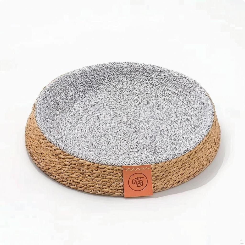 Geweven Kattenmand Rond Bed met Kraboppervlak Krabvriendelijk voor Katten, Kittens, Binnen,