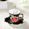Creative Personalized Enamel Rose Ceramic Coffee Cup
