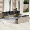 VidaXL Garden Lounge Set with Cushions 10 Pcs Grey Braided Resin 3250129