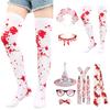 Splattered Blood Glasses Halloween Pointed Hat Bloody Gloves Stockings Decorative Glasses Halloween Costume Accessories