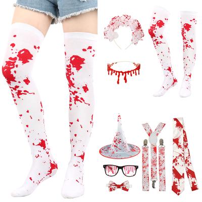 Blutbespritzte Brillen Halloween Spitzhut Blutige Handschuhe Strümpfe Dekorative Brillen Halloween Kostümzubehör