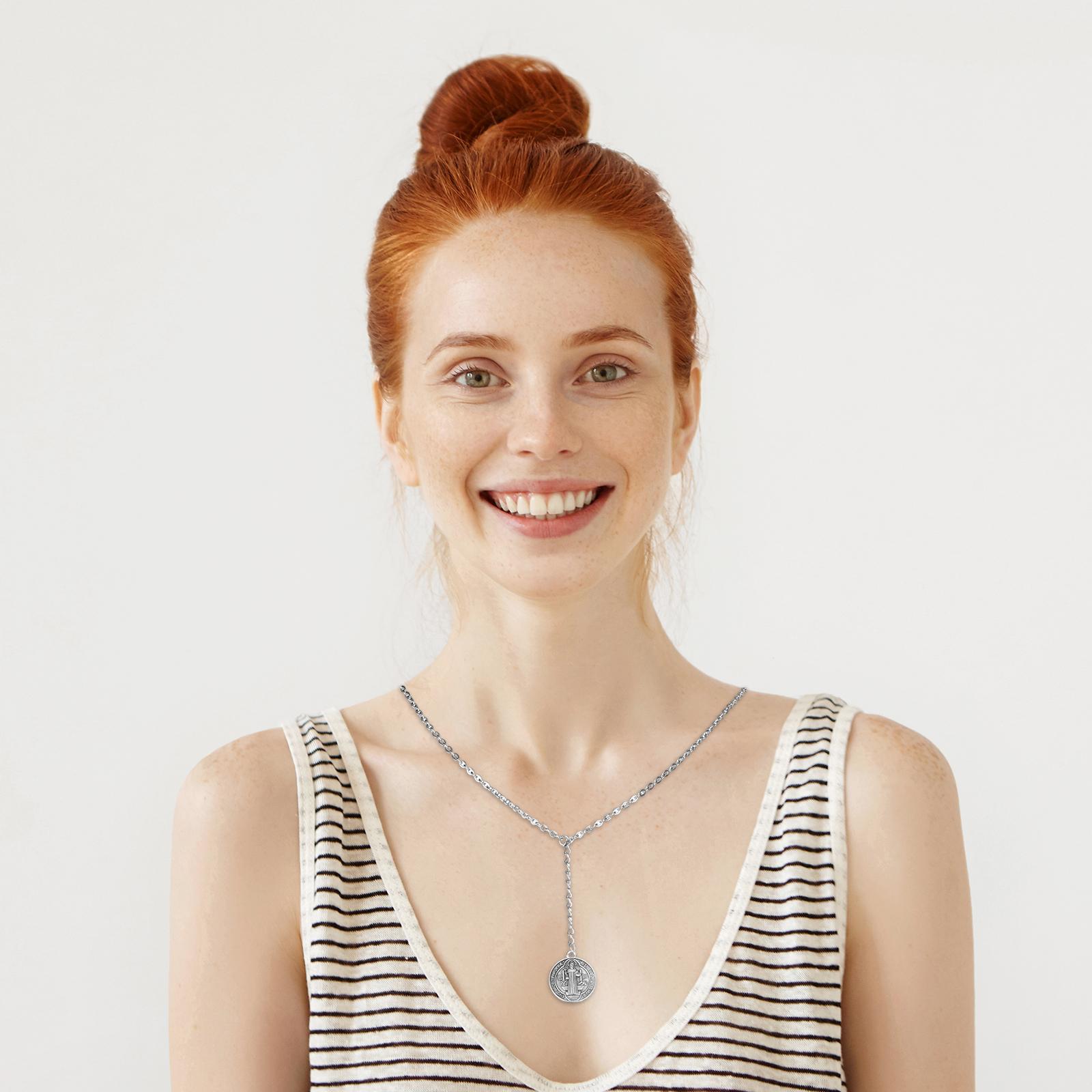 

50 шт. Крест Иисуса. Бенедиктовские медали, подвески, сплав, религиозные подвески