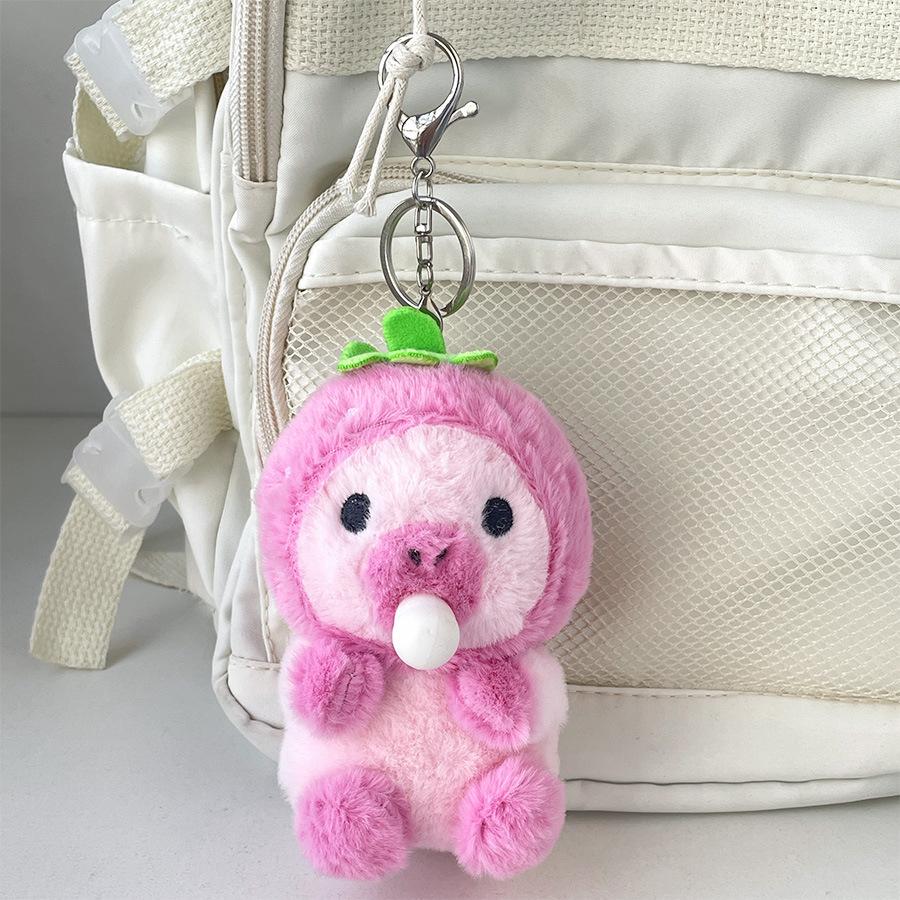 

New Bubble Bubble Kapibala Plush Pendant Pink Capybara Doll Doll Doll Gift Grab Doll Approx. 12cm