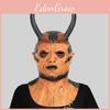 Black Horned Devil Face Mask Halloween Costume Accessory For Scary Parties And Events