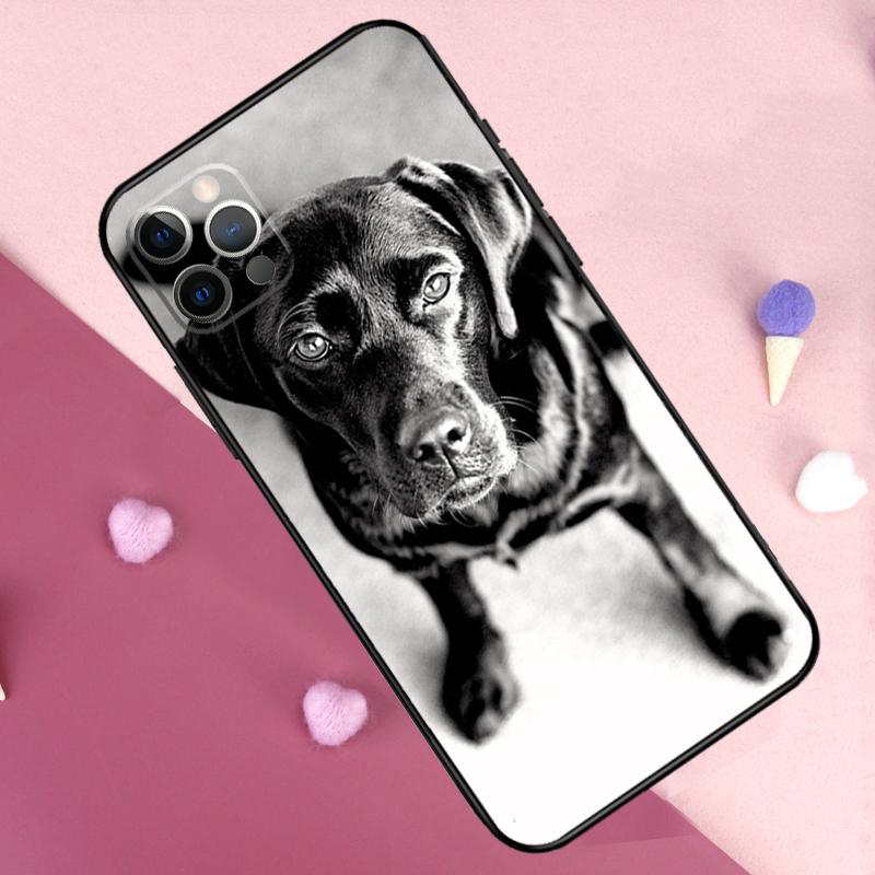 Black Labrador Dog Phone Case For iPhone 11 12 13 14 15 Pro Max Mini 14 15 Plus X XR XS Max 7 8 SE 2020 Cover