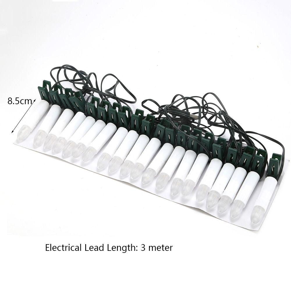 20PCS Clip-on Christmas Tree Decorative Light USB Powered Electronic Candle Light  Halloween