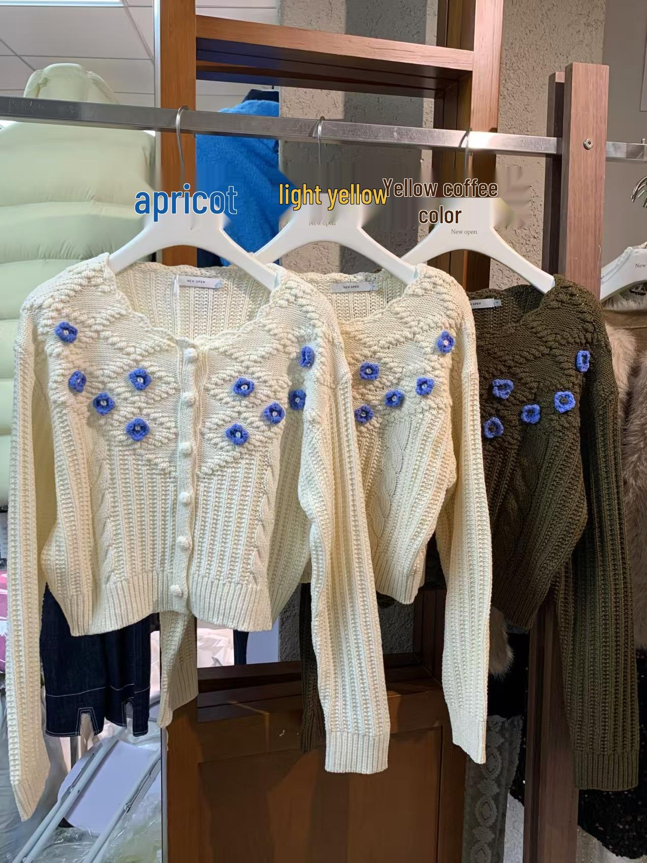 

Winter 2024 Fresh & Sweet Age-Reducing Girly Cardigan Sweater for Women Medium