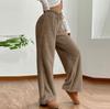 Autumn Winter Women's Trousers Streetwear Drawstring Casual Slim Pants Solid Versatile Warm Trousers Female Clothing