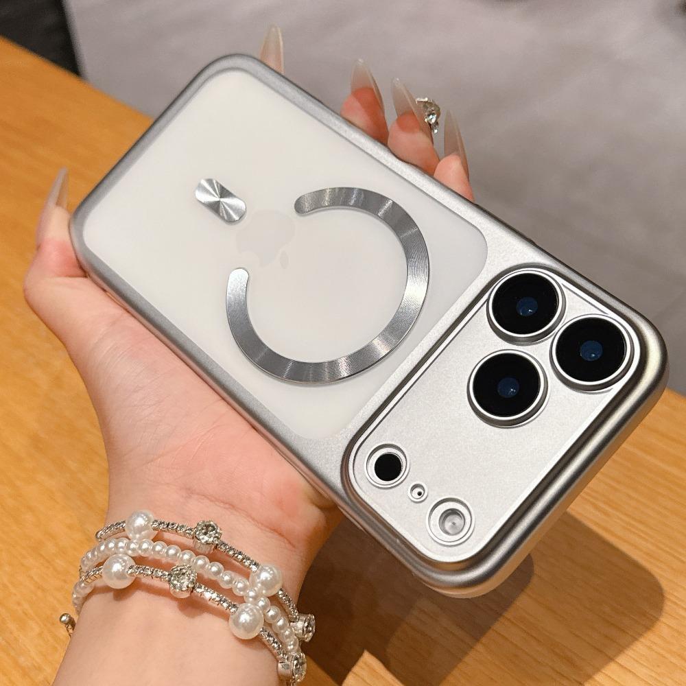 

For Magsafe Magnetic Phone Case For iPhone 17 16 15 14 13 Pro Max 17Pro 16Pro Air Lens Protection Translucent Matte Cover iPhone Air