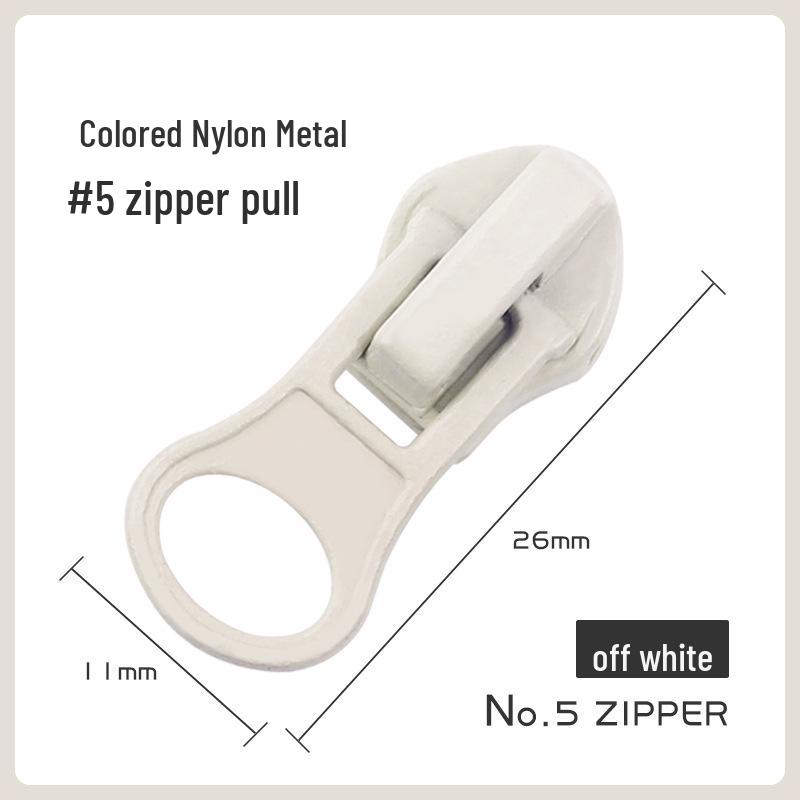 Nylon & Metal Zipper Pull for Jackets and Bags (No. 3 & No. 5)