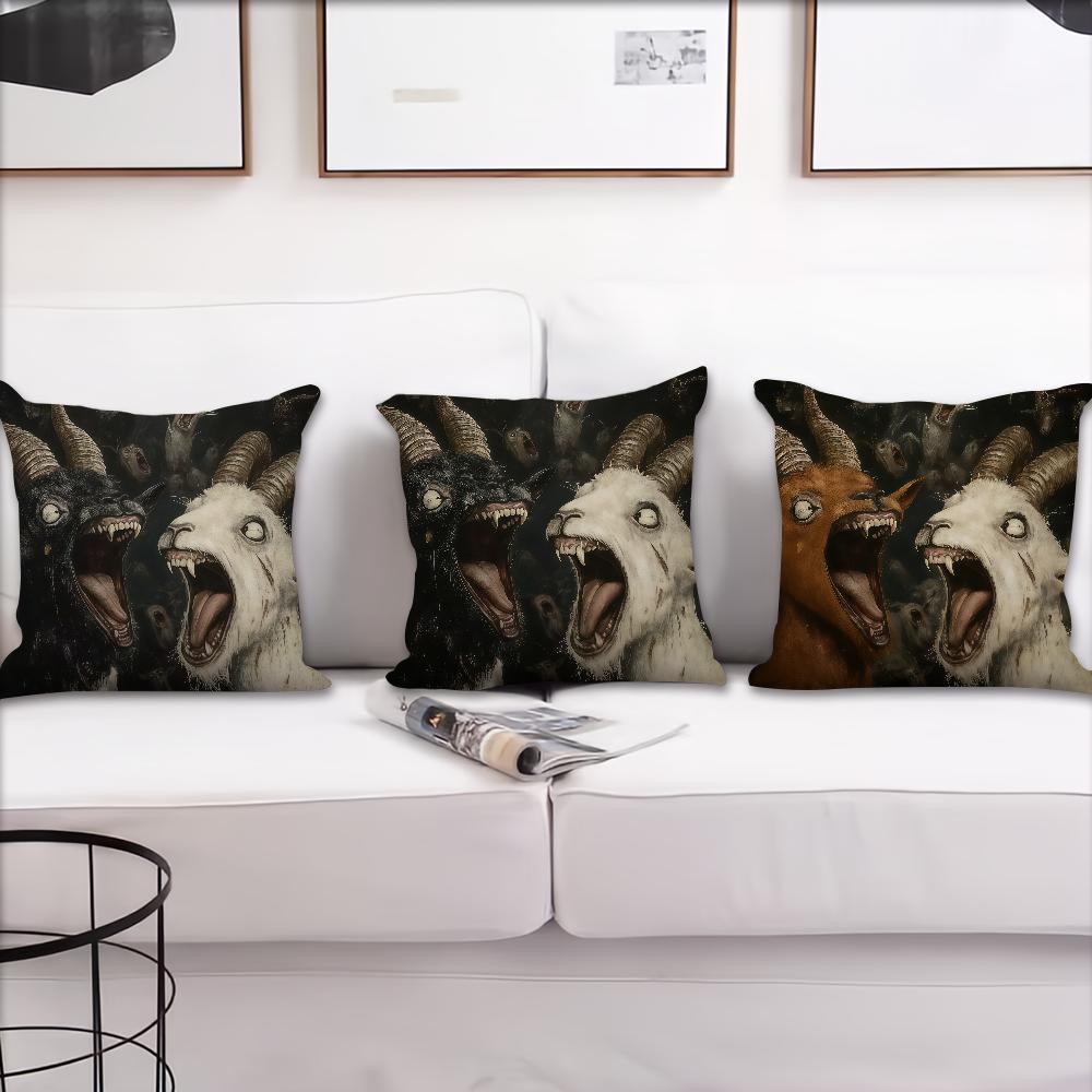 Capa de Almofada Ovelha Boêmia Thriller Decoração Quarto Loja Carro Melhor Escritório em Casa Almofada de Café Sofá Impressão Simplicidade Nórdica