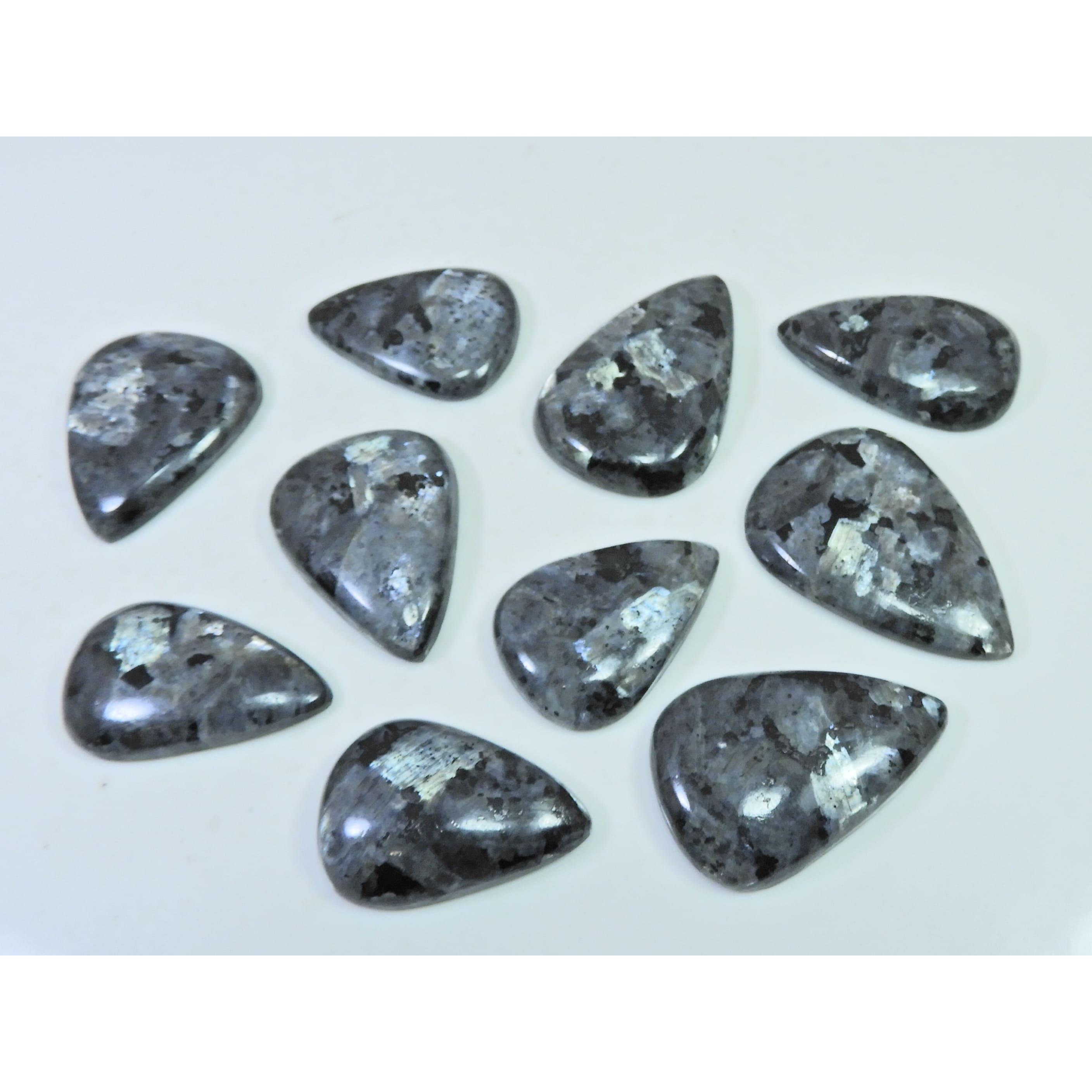 318Cts. Natural Forest Agate Pear Cabochon Loose Gemstone 19 Pcs Lot C-1949