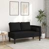 VidaXL Chaise Longue with Cushions Black Fabric, Upholstered Sofa, Sofa for Bedroom, 2-seater Sofa, Sofa, 4007581