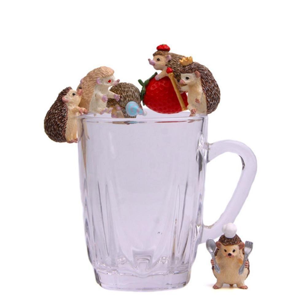 Bonsaï Mini Minuscule Décoration en Résine Figurine d'Animal Hérisson Ornement Miniature