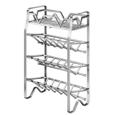Spice Rack Organizer Stainless Steel Self Seasoning Bottle Holder Kitchen Countertop Multi Layer