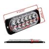 Car Emergency Lamp Bars Flash Amber+White 12 LED Flash Caution Strobe Light Bar