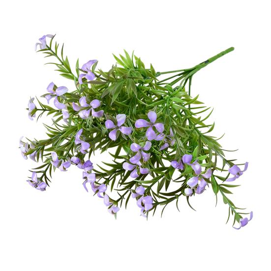 Artificial Flower 5 Stems Fake Wildflower Bouquet with Leaves for Wedding Centerpieces Floral