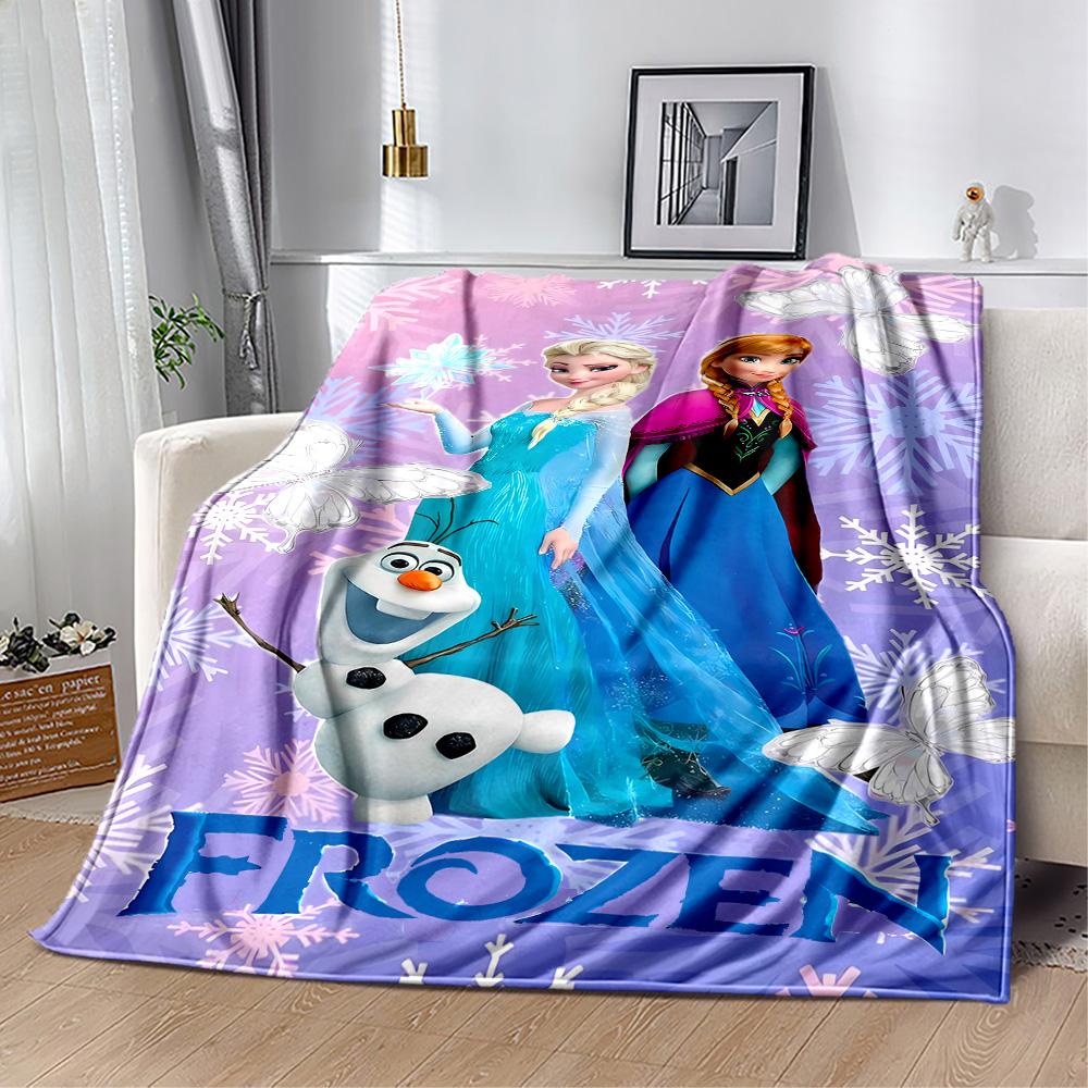 Frozen Friends Adventure Blanket Durable Comfort Suitable for Bedding Bed Livingroom Four Seasons Multipurpose Playful Design