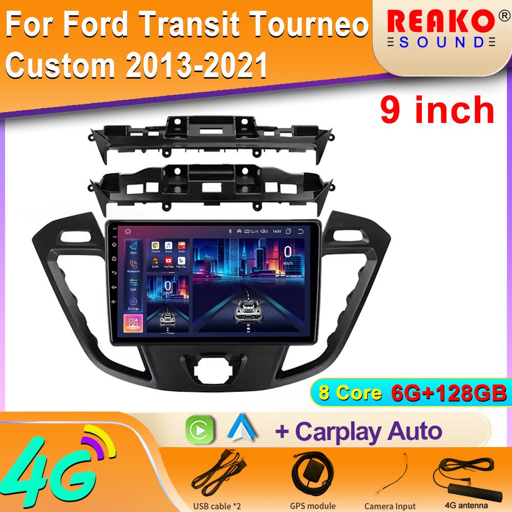 Android Carplay Auto for Ford Transit Tourneo Custom 2013-2021 Navigation Car Radio 2 Din Multimedia Player Head Unit Stereo