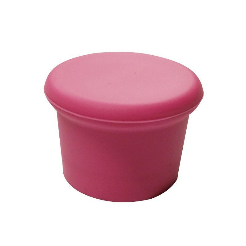 Customizable Silicone Wine Bottle Stopper - Red, Round Cap & Seal
