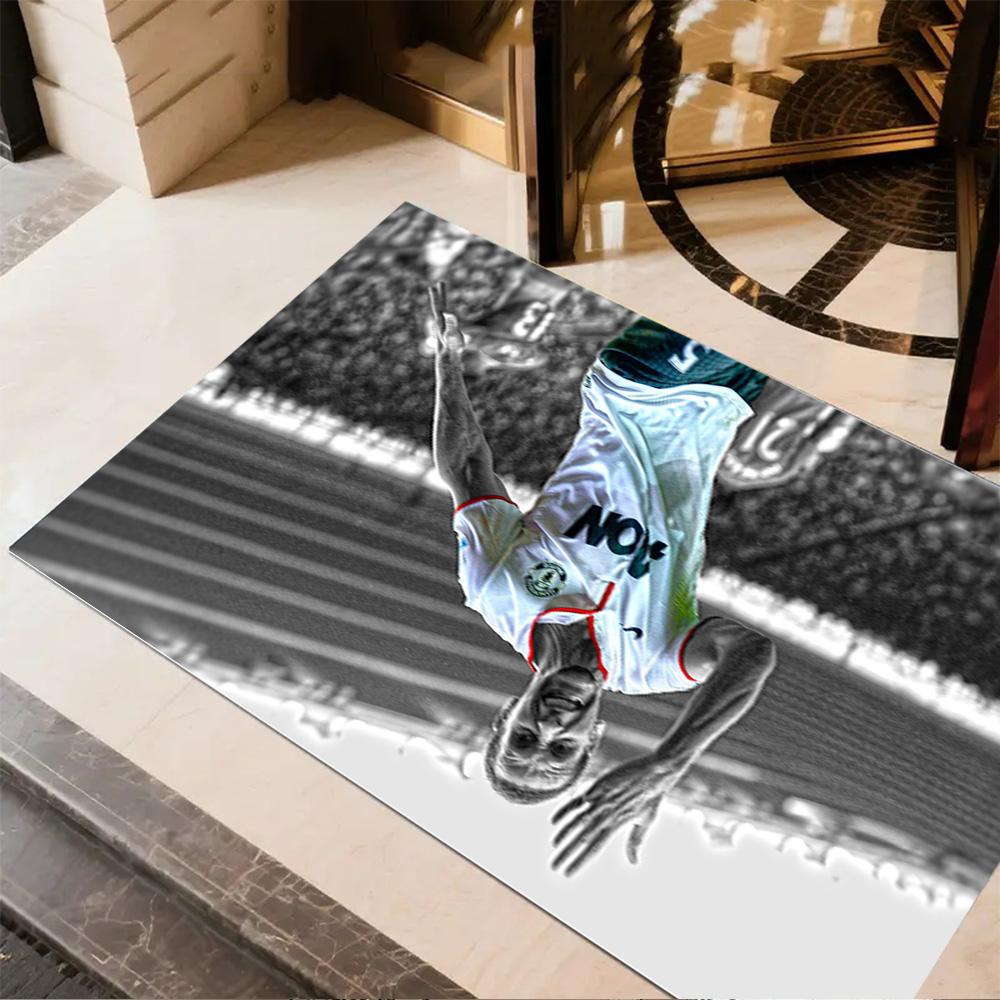 Football Player Celebration Floor Mat Perfect for Game Room Foyer Playrooms Balcony Anti-slip Rug Decorate Offices Birthday/Christmas Gift