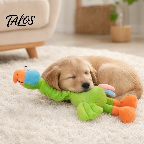 Interactive Dog Toy Stuffed Tug Toy, Long Neck Plush Chicken, Squeaky Bird Chew of War for Small Medium Dogs Play Funny