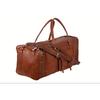 Leather Weekender Bag | Handmade Goat Leather Duffle Bag for Men and Women | Vintage Travel Carry-On Gym Bag
