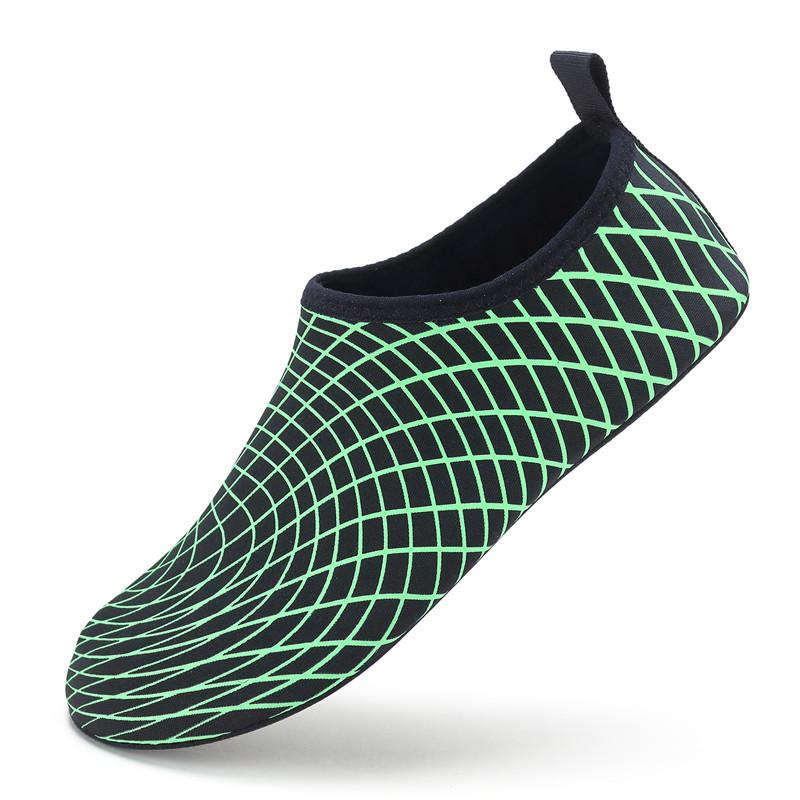 

Black Quick-Dry Non-Slip Beach Wading Shoes - Soft Sole Water Park Couple Sock Shoes 34-35 зелёный