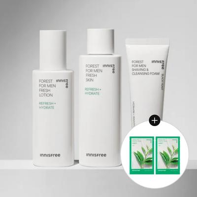 Forest Fresh Skin Lotion 2-piece Set + Green Tea Energy Mask Pack 2 Sheets